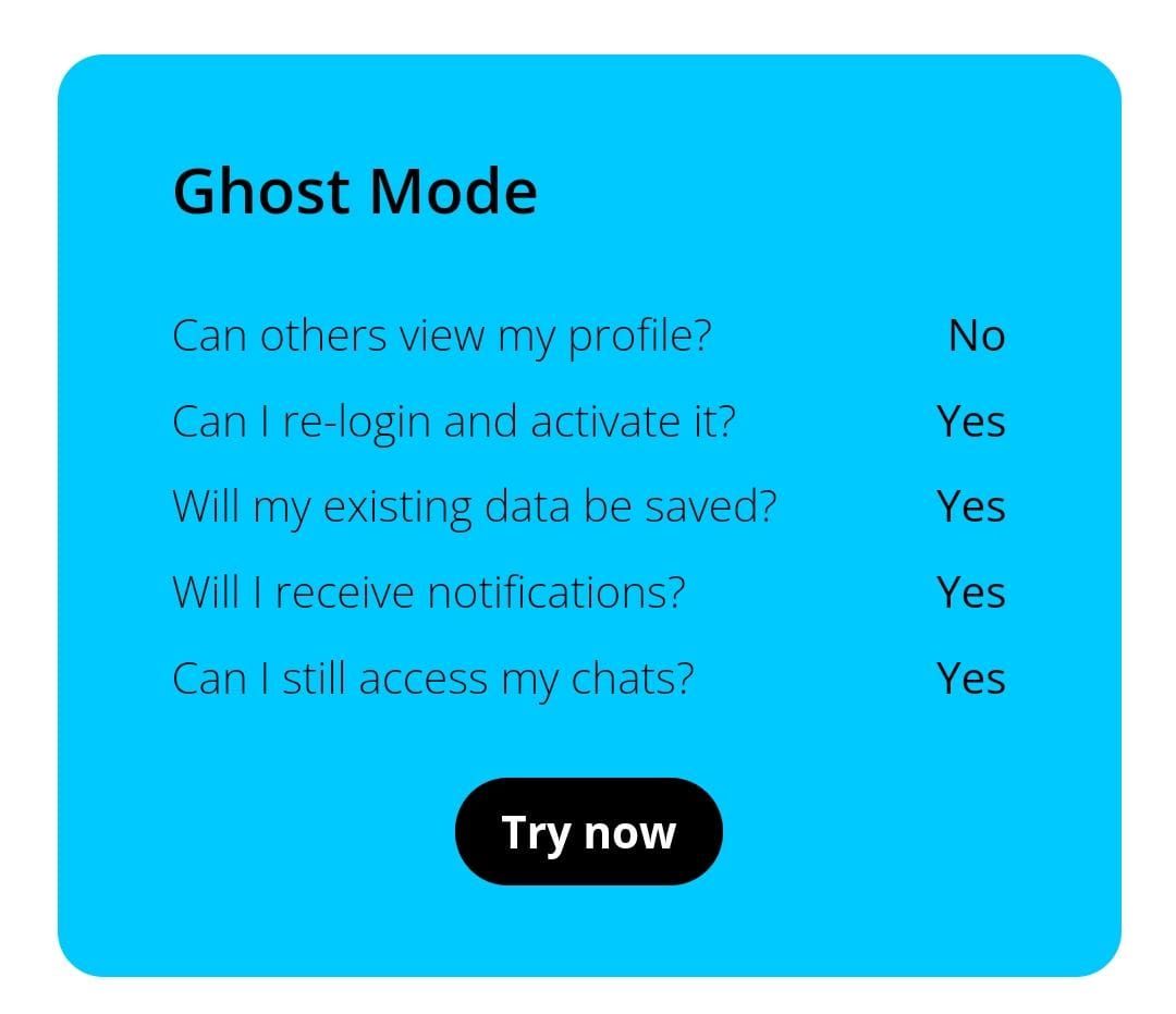 Ghost Mode Feature by Idyll.