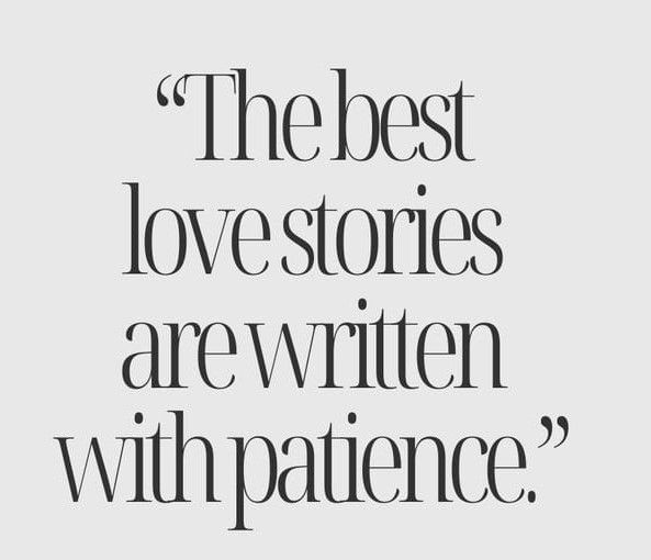 comfort patience, comfort them but be patient, idyll